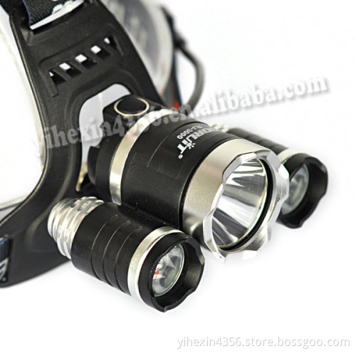 Headlamp for Fishing Blue Light Boruit T6+2XPE LED Headlight 3 Modes
